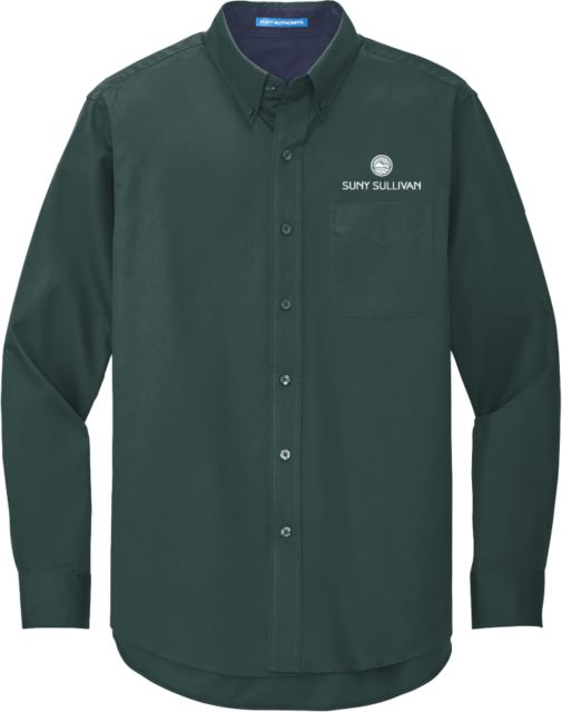 SUNY Sullivan County Community College Twill Button Down Long Sleeve SUNY Sullivan Stacked - ONLINE ONLY