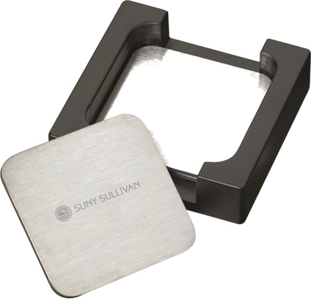 SUNY Sullivan County Community College Stainless Steel Coaster Set SUNY Sullivan Flat Engraved - ONLINE ONLY