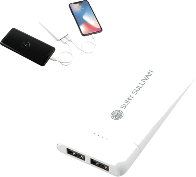 SUNY Sullivan County Community College Tilt High Density 5000 mAh Power Bank SUNY Sullivan Flat Engraved - ONLINE ONLY