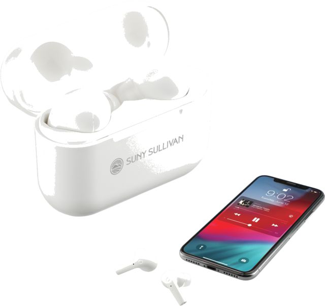 SUNY Sullivan County Community College Braavos Pro True Wireless Auto Pair Earbuds SUNY Sullivan Flat Engraved - ONLINE ONLY