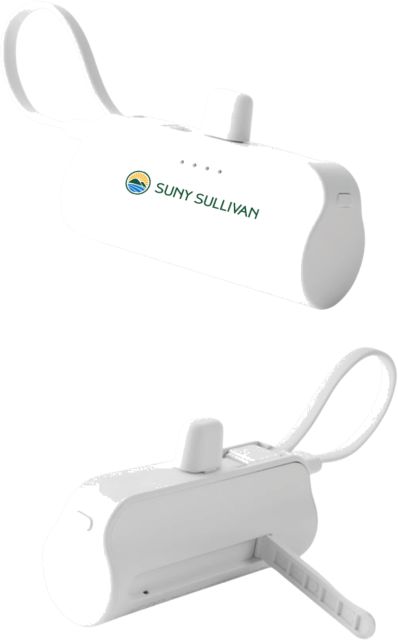 SUNY Sullivan County Community College Sidekick 4500 mAh Power Bank SUNY Sullivan Flat - ONLINE ONLY