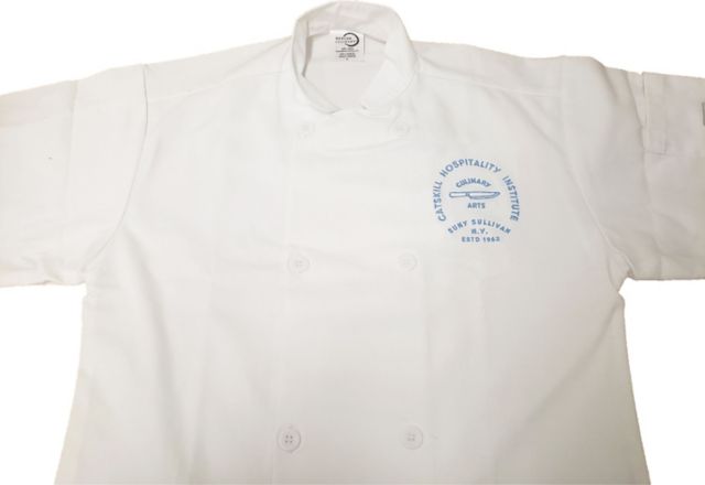 Millennia Unisex Cook Jacket - Traditional Buttons with SUNY Sullivan Culinary Arts Logo