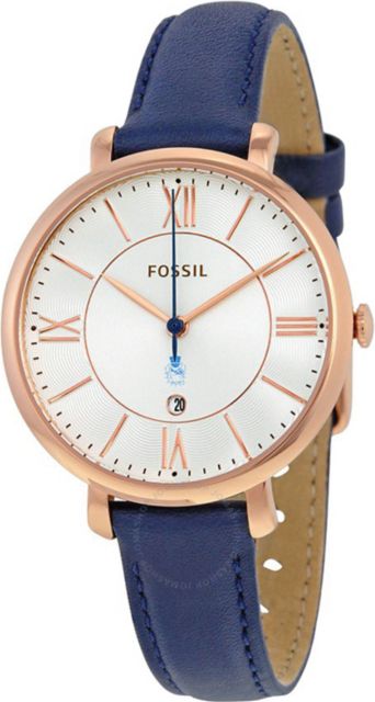 Fossil Jacqueline Navy Leather Watch - ONLINE ONLY