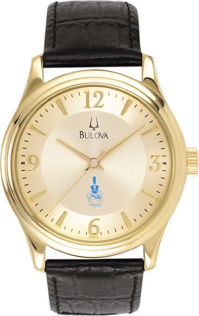 Bulova Men's Gold and Leather Watch - ONLINE ONLY