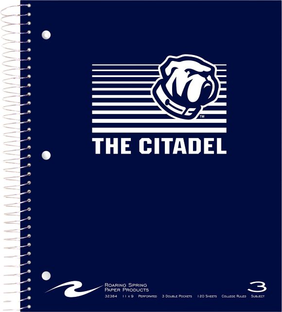 The Citadel 120 Sheet 3 Subject Notebook
