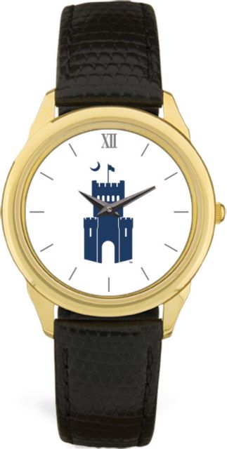 CSI Men's Black Leather  Wristwatch  (Gift Boxed) With Colored Medallion - ONLINE ONLY