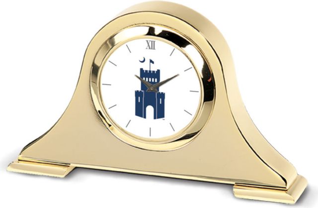 CSI Gold Napoleon Desk Clock With Colored Medallion - ONLINE ONLY