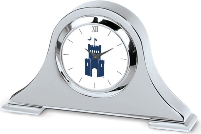 CSI Silver Napoleon Desk Clock With Colored Medallion - ONLINE ONLY