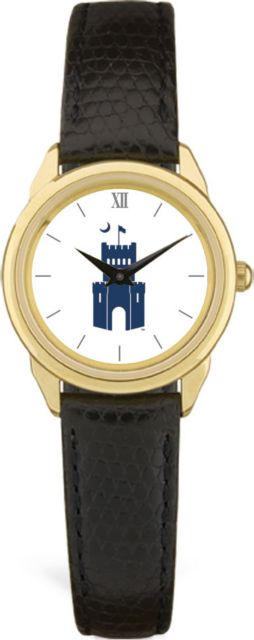 CSI Women's Black Leather Watch(Gift Boxed) With Colored Medallion - ONLINE ONLY