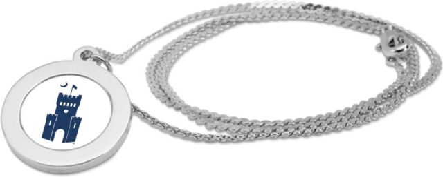 CSI Silver Pendant Necklace With Colored Medallian - ONLINE ONLY