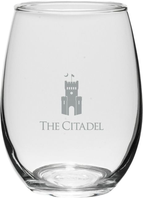The Citadel Bulldogs 21 oz. Stemless Wine Glass