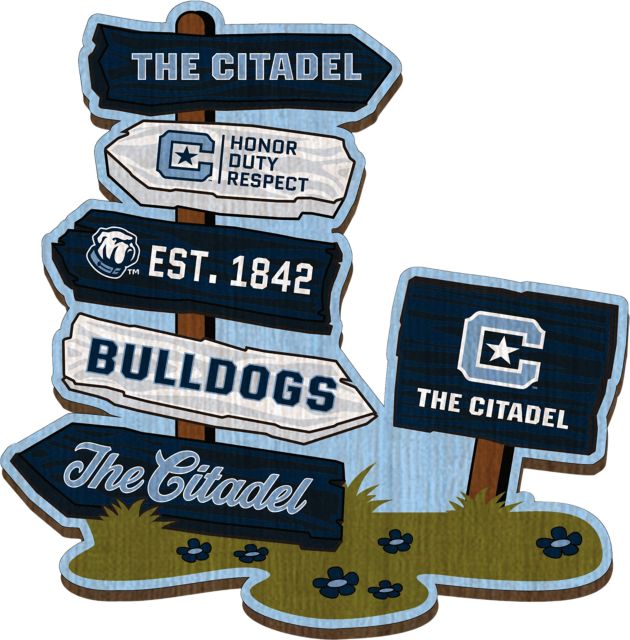 The Citadel Bulldogs Halftime Sign Post Magnet