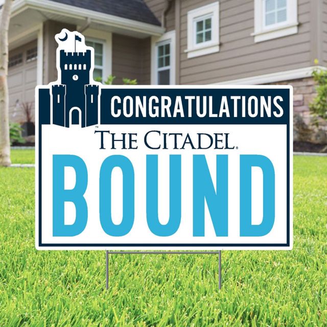 The Citadel Bound 22 x 19 Lawn Sign