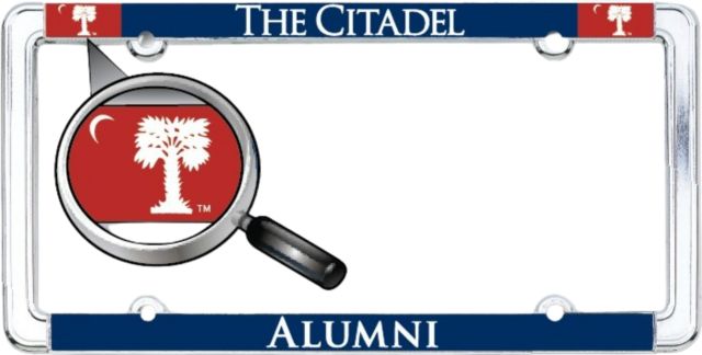 The Citadel Alumni Thin Dome License Plate Frame