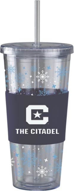 The Citadel Straw Snowflake Tumbler