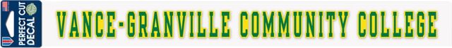 Vance Granville Community College  2'' x 17'' Perfect Cut Decal