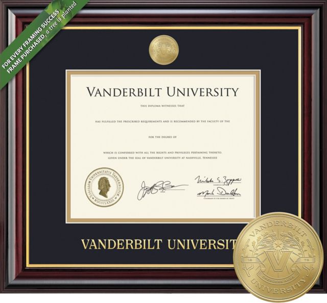 Vanderbilt University 8.5'' x 11'' Windsor Bachelor/Master Diploma Frame