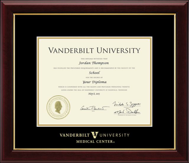 CHURCH HILL CLASSICS EMBOSSED FRAME. Medical Center, Certificate - ONLINE ONLY