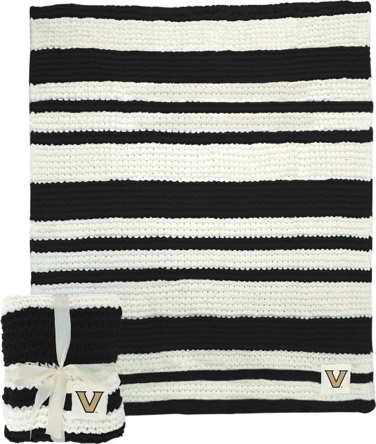 Vanderbilt University Cable Knit Throw 50x60