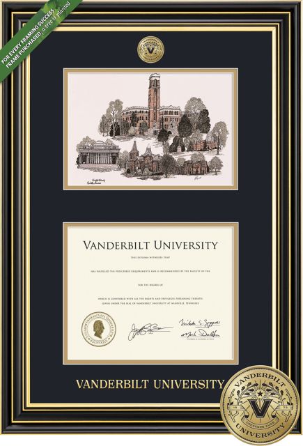 Vanderbilt University 8.5'' x 11'' Prestige Diploma Frame