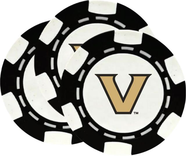 Vanderbilt University Chip Ball Marker 3 Pack