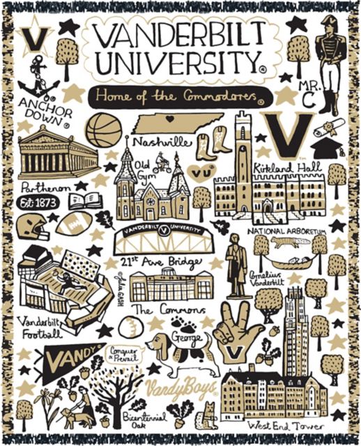 Vanderbilt University Tapestry Blanket