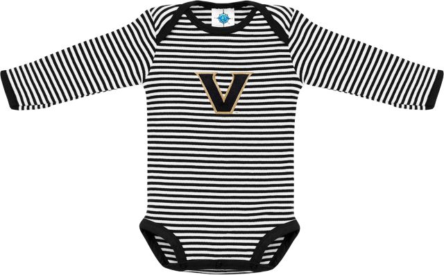 Vanderbilt University Infant Striped Long Sleeve Bodysuit
