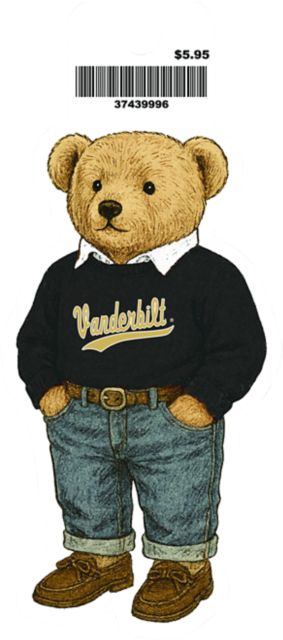 Vanderbilt University Teddy Bear Vinyl Sticker