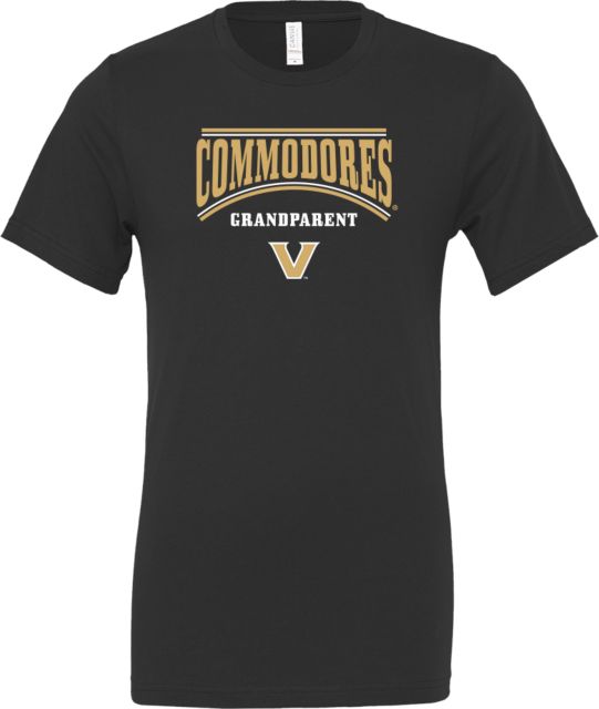 Vanderbilt Bella + Canvas Black Jersey Cotton T Shirt - Vanderbilt Grandparent Arch