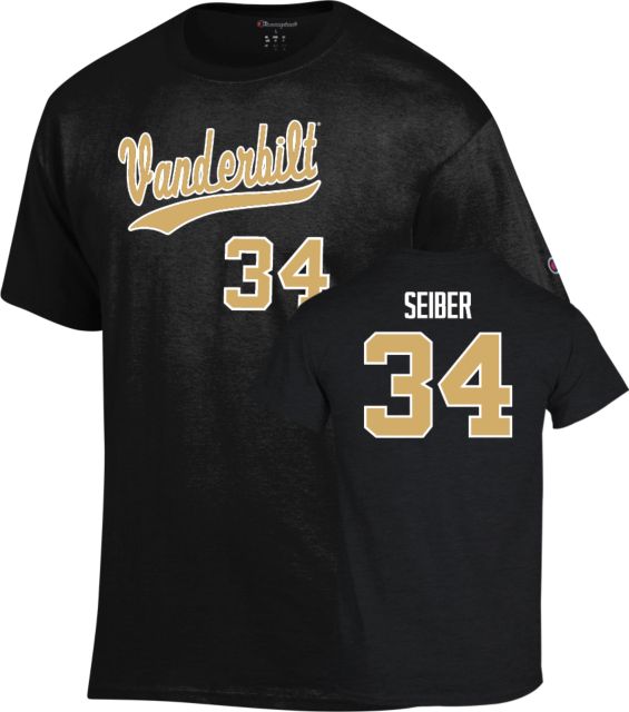 Vanderbilt Baseball T-Shirt Brennan Seiber - 34 - ONLINE ONLY