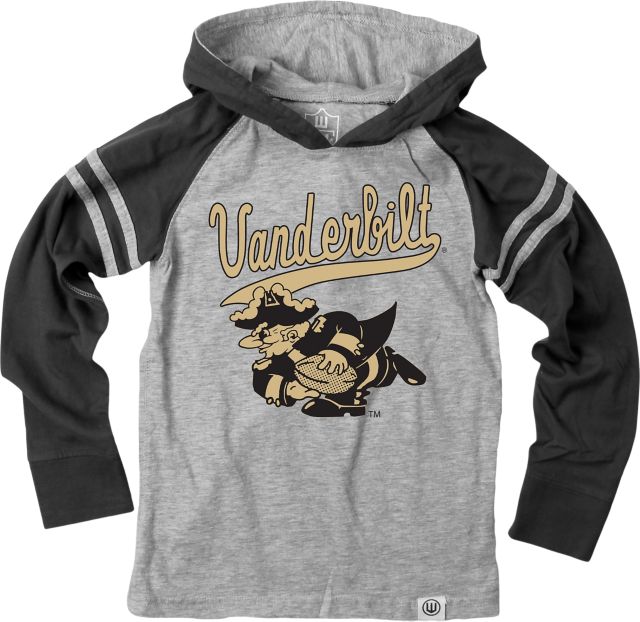 Vanderbilt University Commodores Toddler Boys Raglan Hooded Long Sleeve Shirt