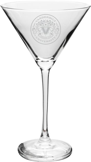 Vanderbilt University 10 oz. Martini Glass