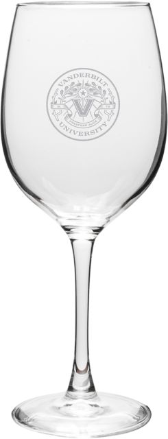 Vanderbilt University 16 oz. Wine Glass