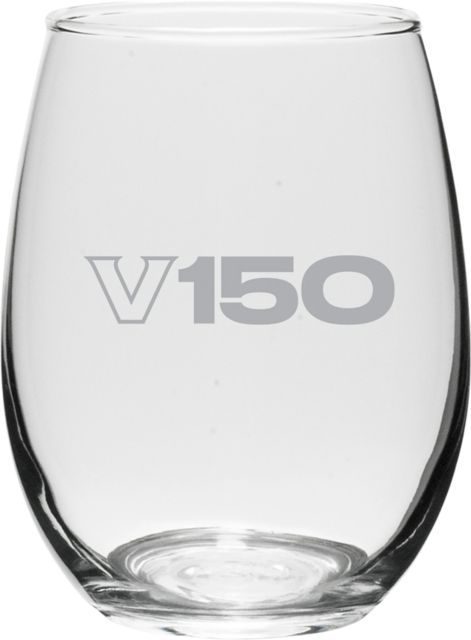 Vanderbilt University 150th Anniversary 15 oz. Stemless Wineglass