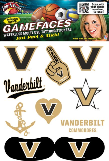 Vanderbilt University Game Face Tattoos