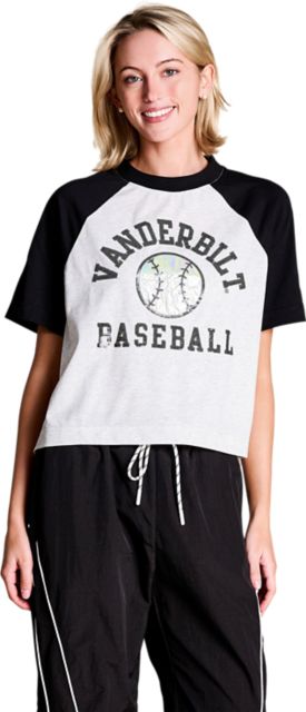 Vanderbilt University Women's Baseball Sequin Short Sleeve T-Shirt