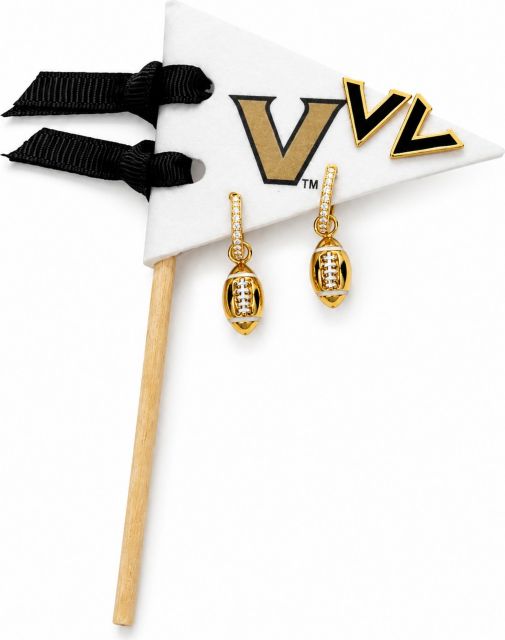Vanderbilt University Football Logo Stud Earrings