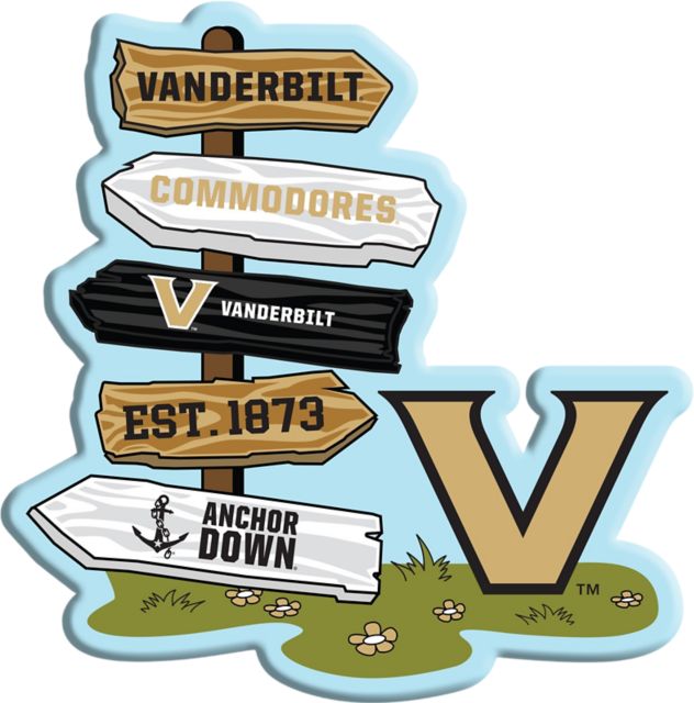 Vanderbilt University Commodores Halftime Sign Post Magnet