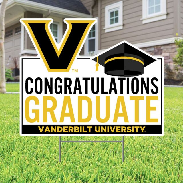 Vanderbilt University Grad 22 x 19 Lawn Sign