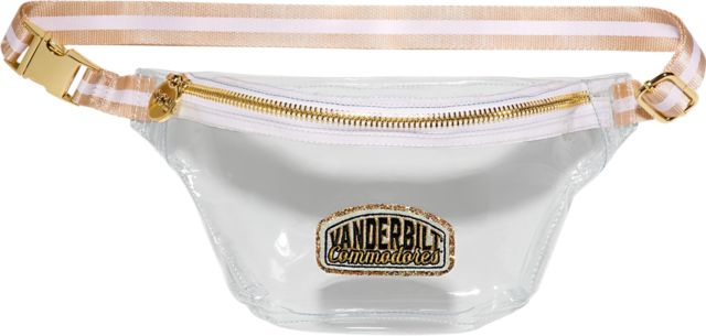 Sand & White Clear Fanny Pack with Vanderbilt University Patch