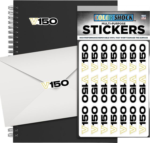 Vanderbilt University 150th Anniversary 7.5" Sticker Sheet