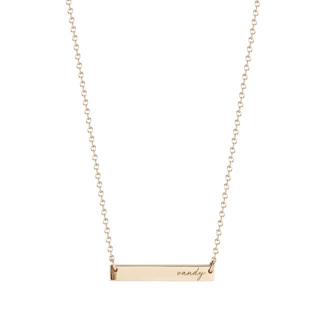 Vanderbilt Horizontal Bar Necklace - Cavan Gold