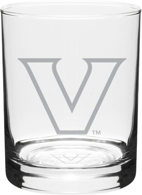 Vanderbilt University 14 oz. Double Old Fashioned Glass