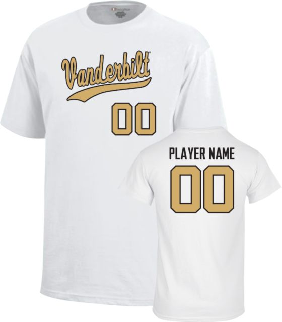 Vanderbilt Baseball Player Name Youth Short Sleeve T-Shirt - ONLINE ONLY