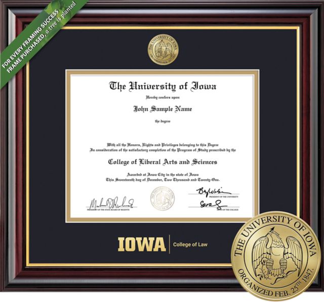 University of Iowa 8.5'' x 11'' Windsor Diploma Frame