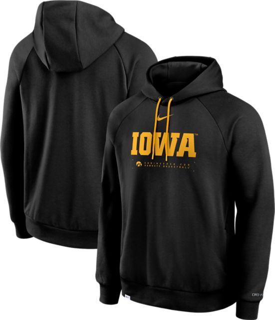 University of Iowa Hawkeyes Basketball Dri-Fit Practice Hooded Sweatshirt