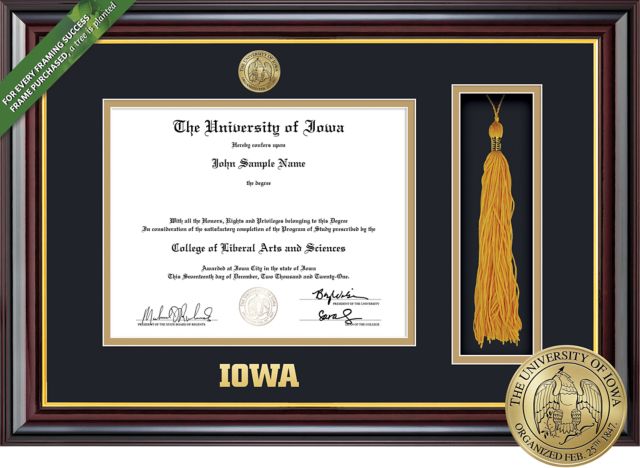 University of Iowa 8.5'' x 11'' Windsor Diploma Frame