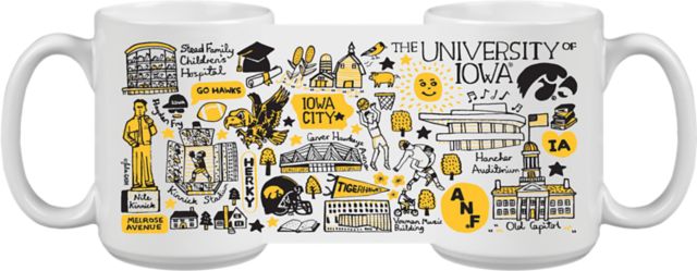 Iowa Hawkeyes 15 Oz. Highlight Decal Glass Stein - Sports Unlimited
