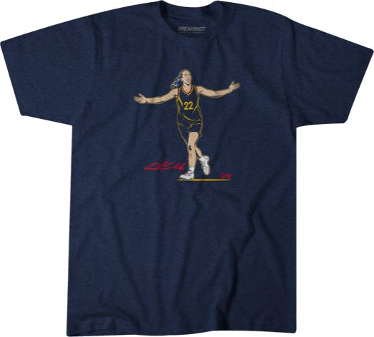 University of Iowa Caitlin Clark Pose Indiana Fever Short Sleeve T-Shirt
