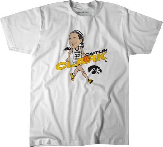 University of Iowa Hawkeyes Caitlin Clark Caricature Youth T-Shirt